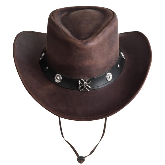 1285 Shamrock Leather Cowboy Hat For Men Women Lightweight Handcrafted Western main image 5